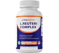 Vitamatic Lactobacillus Reuteri Complex - 22 Billion CFU per Delayed Release Capsule - 60 Capsules - Digestive & Gut Health Support - with Prebiotic Inulin Fiber