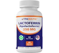 Vitamatic Lactoferrin 250mg (Apolactoferrin), 60 Vegetable Capsules - Promotes Healthy Immune Function*