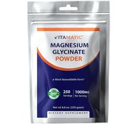 Vitamatic Magnesium Glycinate 1000mg per Serving Supports Muscle, Joint, and Heart Health 250 Grams - 250 Servings