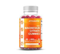 Vitamatic Magnesium Gummies 600mg per Serving - 60 Vegan Gummies - Promotes Healthy Relaxation, Muscle, Bone, & Energy Support