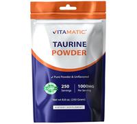 Vitamatic Pure Taurine 1000mg 250 Servings - Non-GMO, Gluten Free