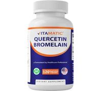 Vitamatic Quercetin with Bromelain - 120 Vegetarian Capsules - Supports Healthy Immune, Respiratory & Cardiovascular Function, Helps Improve Anti-Inflammatory Response
