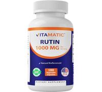 Vitamatic Rutin 1000mg Supplement, 90 Servings, Bioflavonoid, Free Radical Scavenger, Non-GMO, Gluten Free, Vegetarian