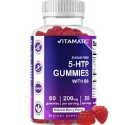 Vitamatic Sugar Free 5-HTP 200mg Gummies with B6 - 60 Pectin-Based Gummies - Mood Support & Stress Relief