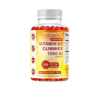 Vitamatic Sugar Free Vitamin D3-120 Pectin Based Gummies - Great Taste - Healthy Bones, Mood & Immune System Function - Non-GMO - 120 Servings (1000 IU)