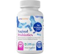 Vitamatic Vaginal Probiotics 20 Billions for Women pH Balance & Odor Control with Prebiotics & Probiotics 60 DR Capsules - Made with Cranberry, D-Mannose, Hibisucs & Dandelion