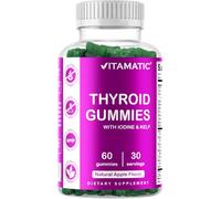 Vitamatic Vegan Thyroid Support Gummies with Iodine & Kelp - 60 Count - Improve Your Energy & Increase Metabolism - Plant Based