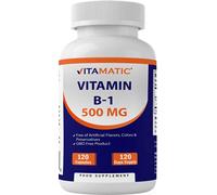 Vitamatic Vitamin B1 500mg as Thiamin - Helps Maintain a Healthy Nervous System, (120 Capsules)