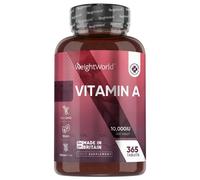 Vitamin A - 10,000IU 365 Tablets - 1 Year Supply - Vegan Friendly - WeightWorld