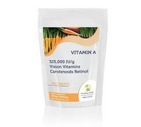 Vitamin A 150mg 1500mcg 325,000 IU/g 60 Tablets - Choose Your Packet Size - LetterBox Friendly UK Fast Delivery - Vision Vitamins Carotenoids Retinol