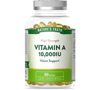 Nature's Truth Vitamin A 10,000iu - 60 Softgels - High Strength Vision Support