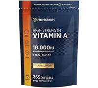 Vitamin A Supplement 10,000iu | 365 Count (1 Year Supply) | High Strength Vitamin A 3000ug as Retinyl Palmitate | Tablet Alternative for Adults | by Horbaach