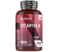 Vitamin A Tablets 10,000IU - 365 Tablets (1 Year Supply) - VIT A as Retinyl Acetate - Easy to Swallow, Gluten-Free, Non-GMO & Vegan-Friendly - Vitamin A Supplement for Men & Women - Made in The UK