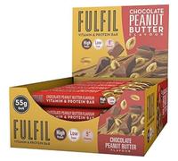 FULFIL Vitamin and Protein Bars (15 x 55 g Bars), Chocolate Peanut Butter Flavour, 20 g High Protein, 9 Vitamins, Low Sugar