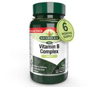 Vitamin B Complex - 180 Tablets - Complete B1 B2 B3 B5 B6 & Vitamin B12 Supplement Support for Energy Tiredness Fatigue Metabolism Function - Vegan