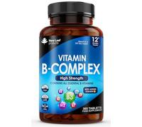 Vitamin B Complex - 365 Small Tablets (1 Year Supply) High Strength All 8 B Vitamins B1-B2-B3-B5-B6-B12, Biotin, Folic Acid and Vitamin C - Reduction of Tiredness, Energy & Immune Support - UK Made