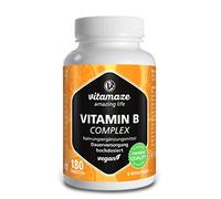 Vitamin B Complex High Strength for 6 Months - All Vitamin B Group B1, B2, B3, B5, B6, B7, B9, B12, Natural & Organic Supplement Without Additives, German Quality