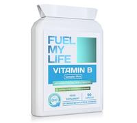 Vitamin B Complex Plus - 90 Capsules - Superior Methylated Formula with Added Choline, PABA & Inositol - Includes Essential Multi B-Vitamins B1, B2, B3, B5, B6, B12, Biotin & Folate