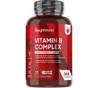Vitamin B Complex Supplement - 365 Tablets - 1 Year Supply - with All 8 B Vitamins & C - 1 Tablet-a-Day - Non-GMO, Gluten-Free &