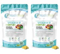 Vitamin B Complex Supplements with B Vitamins Including high Strength B12, B1, B2, B3, B5, B6, B7, B9, Biotin & Folic Acid- Support Healthy Energy Metabolism | 60 Tablets (Pack of 2)