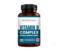 Vitamin B Complex -Vitamin B Complex High Strength -180 Tablets Blend of 8 B Vitamins & Vitamin C - One A Day - Folic Acid, B1, B2,B3,B5,B6,Vitamin B12 Halo Nutrition