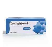 Vitamin B1 Thiamine 100mg 100 Vegetarian Tablets - High Strength B1 Supplement, for Men & Women Supports Energy Production, Made in The UK