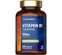Vitamin B1 Thiamine 100mg Tablets | 120 Count (4 Months Supply) | High Strength Vitamin B1 | Suitable for Vegetarians and Vegans | by Horbaach