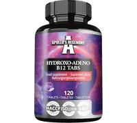 Vitamin B12 100 µg - Hydroxocobalamin & Adenosylcobalamin |120 Vegan Tablets | 480 Servings - Energy and Nervous System-by Apollo's Hegemony