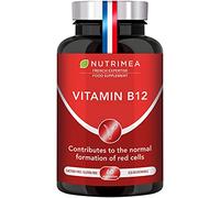 Vitamin B12 1000mcg High Strength - Cyanocobalamin Formula from Bacterial Fermentation - 60 Vegan Capsules - Gluten Free - Lactose Free - French Expertise - Nutrimea