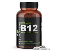 Vitamin B12 1000mcg Tablets High Strength - Methylcobalamin B12 Supplement - Energy, Immune Support & Brain Function - Vegan Vitamin B12 Tablets for Men & Women - 60 Tablets UK Made