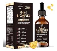 Vitamin B12 and B6 Liquid Drops, B12 Sublingual Vitamin B Complex - B 12 Vitamin 5000mcg - B12 Methylcobalamin for Immunity, Energy and Improving Concentration & Mood, 60ml