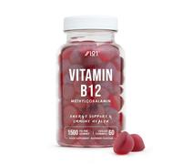 Vitamin B12 Gummies 1,500mcg (per Gummy) - High Strength Methylcobalamin Supplement - Raspberry Flavour - 60 Vegan Gummies by Alpha01