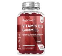 Vitamin B12 Gummies - 120 Gummies - 4 Months Supply - 1000mcg - Tasty, Natural Pomegranate Flavour - 1 per Day - Vegan & Gluten-Free - Methylcobalamin Form for Easy Absorption - B12 Vitamin Supplement