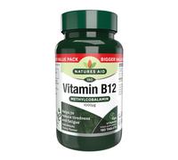 Natures Aid Vitamin B12 Sublingual 1000µg Methylcobalamin Cherry 180 Tablets