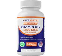 Vitamin B12, Natural Berry, 365 Fast Dissolve Tablets (2,500 mcg per Tablet), Vitamatic