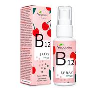Vitamin B12 Spray | Vegan Methylcobalamin | 120 Days | Natural Cherry Flavour | 500µg per Spray | Liquid Travel Size