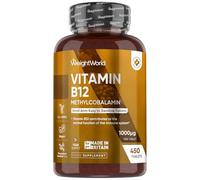 Vitamin B12 Tablets - 450 Tablets (1+ Year Supply) - 1 Per Day - 1000mcg - 6mm in Size - Easy to Swallow - Methylcobalamin Form - Vegan Vitamin B12 Supplement for Men & Women - Made in The UK