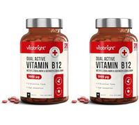 Vitamin B12 Tablets | High Strength 1000mcg Methylcobalamin and Adenosylcobalamin | Methylated Vitamin B 12 Complex | Vegan Tablets (Not Liquid, Not Spray) | VitaBright (Pack of 2)
