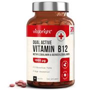 Vitamin B12 Tablets | High Strength 1000mcg Methylcobalamin and Adenosylcobalamin | Methylated Vitamin B 12 Complex | Vegan Tablets (Not Liquid, Not Spray) | VitaBright