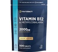 Vitamin B12 Tablets High Strength 2000ug | 500 Vegan Tablets | Methylcobalamin | by Horbaach