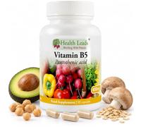 Vitamin B5 Pantothenic Acid 400mg | 90 Capsules | Health Leads | Supports energy metabolism & mental performance (EU claims). Why 400mg vs the 6mg NRV? We explain.