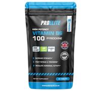 Vitamin B6 100mg - 60 Vegan Tablets 7000% Nrv Dose High Strength | B6 Vitamins Contributes to Healthy Metabolism, Reduction of Tiredness, Normal Immune & Nervous System Function by PROELITE