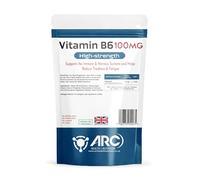 Vitamin B6 100mg Pyridoxine - High Strength B6 Vitamins - 180 Vegan Tablets - Made in UK