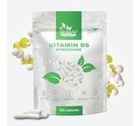 Vitamin B6 High Strength 100mg, 120 Capsules (Pyridoxine) - Energy & Nervous System Support - Pure Ingredients, GMO & Gluten Free - GMP Certified Essential Vitamin Supplement by Raw Powders