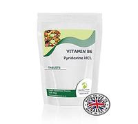 Vitamin B6 Pyridoxine HCL 100mg 180 Tablets - LetterBox Friendly UK Fast Delivery -