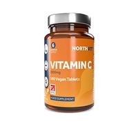 Vitamin C 1,000mg Tablets, 180 Tablets (6 Month Supply) High Strength, Immune Support, Essential for Normal Collagen Formation, Vegan, Made in UK by Northumbria Health