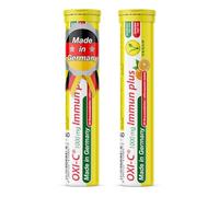 Vitamin C 1000 mg - 2 x 20 effervescent Tablets - Orange Flavour - Vegan - T&D Pharma Oxi-C Immun Plus - Made in Germany