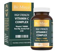 Vitamin C 1000mg Capsules, High Strength Supplement, Immune Support Vitamins, High Dose, Alternative to VIT C Powder/Tablets, Immunity Supplements, Rose Hip, Acerola Fruit, Complex, Made in The UK
