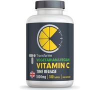 Vitamin C 1000mg Tablets | 180 Vegan High Strength Ascorbic Acid Tablets | Support for Joints Through Collagen Formation for Bones and Cartilage | for Skin and Immune System | UK Made by Transforme