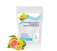 Vitamin C 1000mg with Rosehip & Bioflavonoids Multivitamins Ascorbic Acid High-Strength Antioxidant Health Food Supplement Vitamins 7 Tablets Pills Nutrition Supplements HEALTHY MOOD
